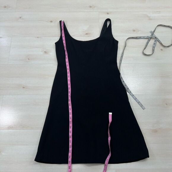 Moschino Cheap & Chic Dress Sz 10 Black Classic Square Neck Flapper Lined Elegan - Picture 14 of 16